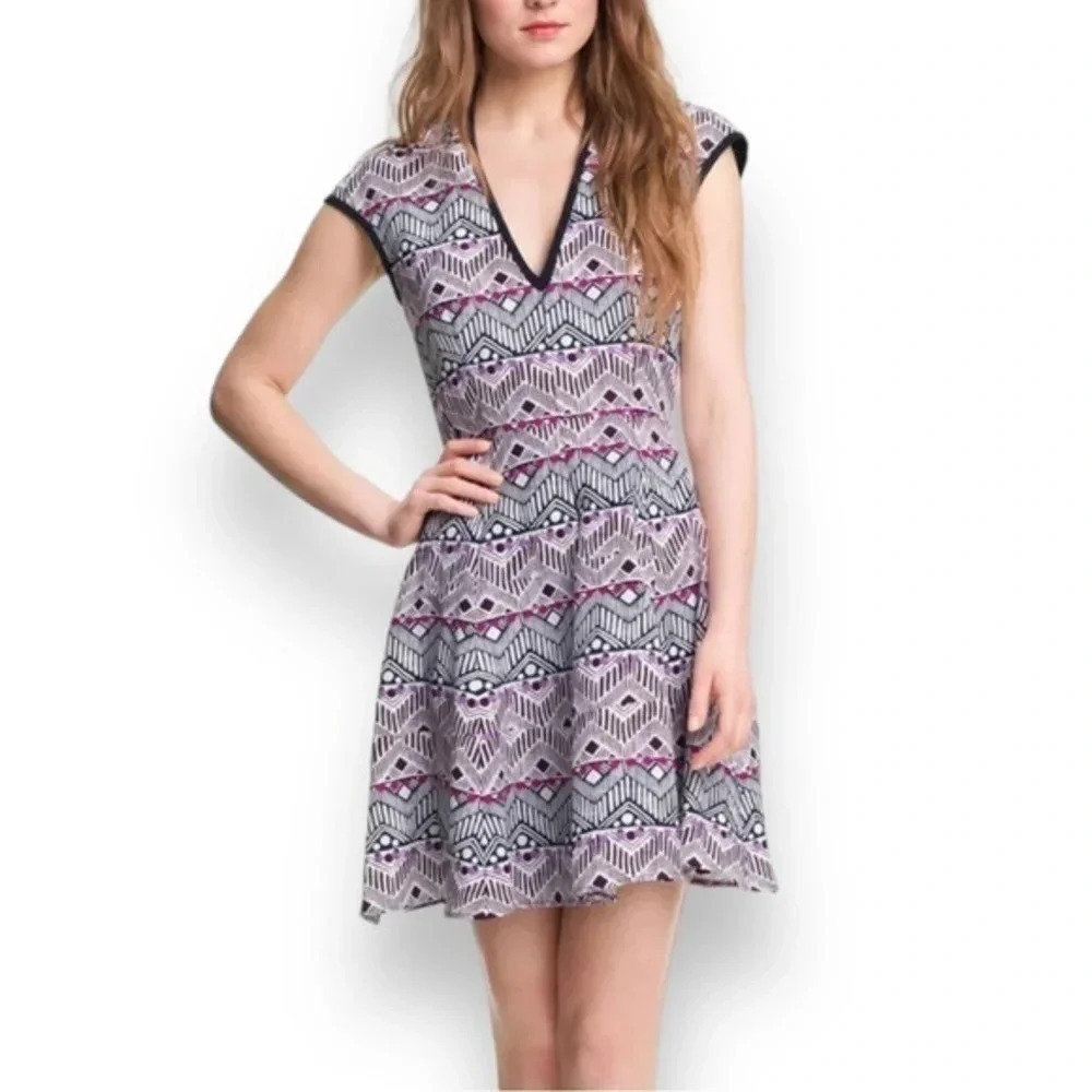 Nanette Lepore Silk & Linen Dress Fit & Flare